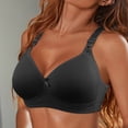 thumbnail image 1 of siminsem Women‘s Wireless Push Up Bra No Underwire Full Coverage Padded Lace Everyday Comfortable Bras for Women, Black,100D, 1 of 4