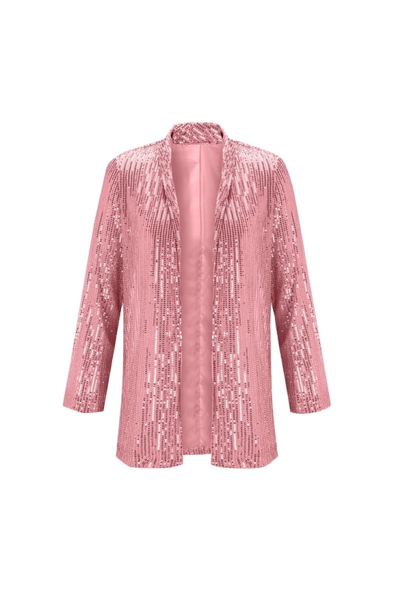 Women's Cardigan Women Sequins Jacket Casual Long Sleeve Glitter Shiny Lapel Outerwear Jacket Womens Cardigans Lightweight Navy Cardigan
