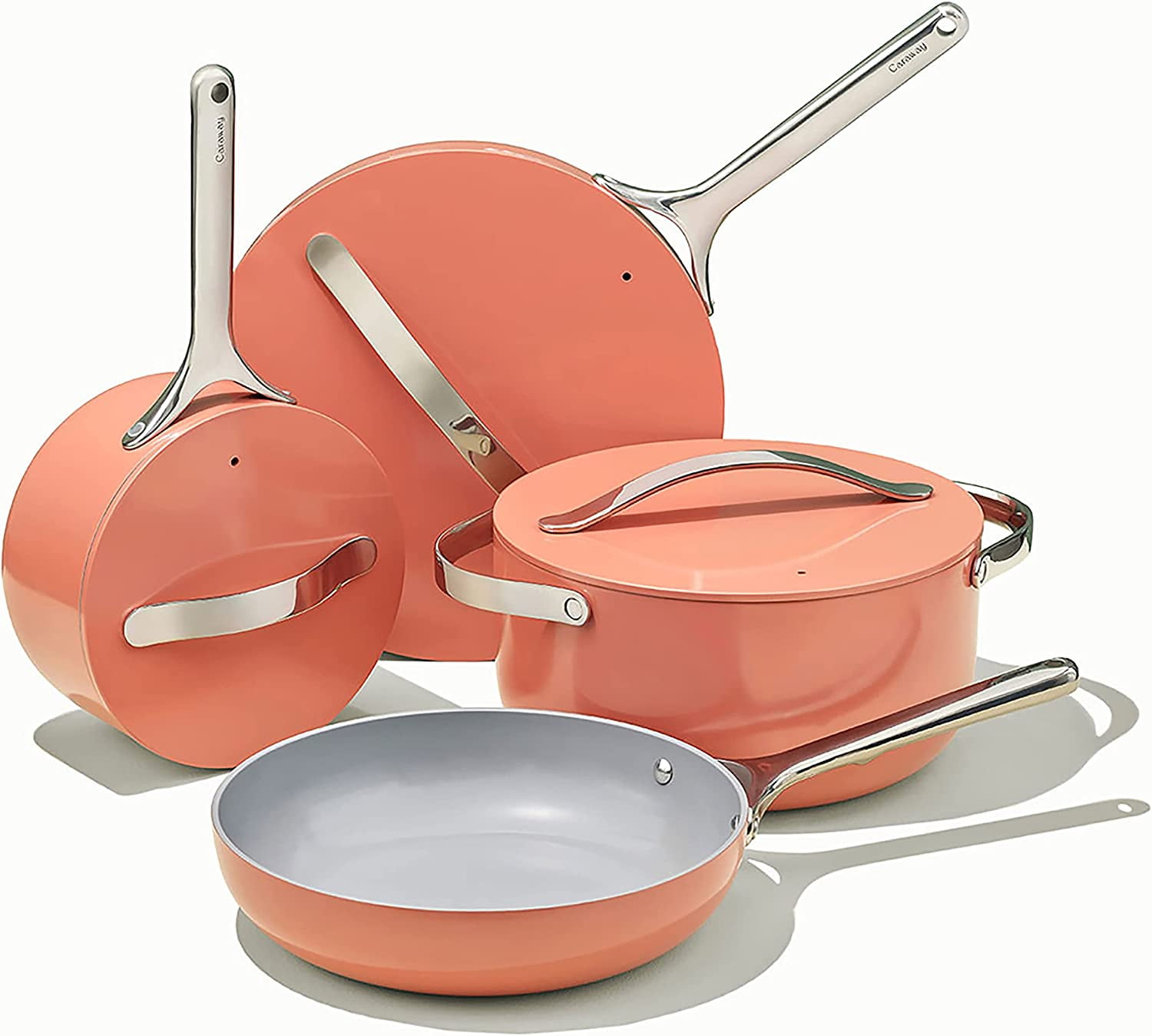 simple Caraway Nonstick Ceramic Cookware Set (12 Piece) Pots Pans Lids