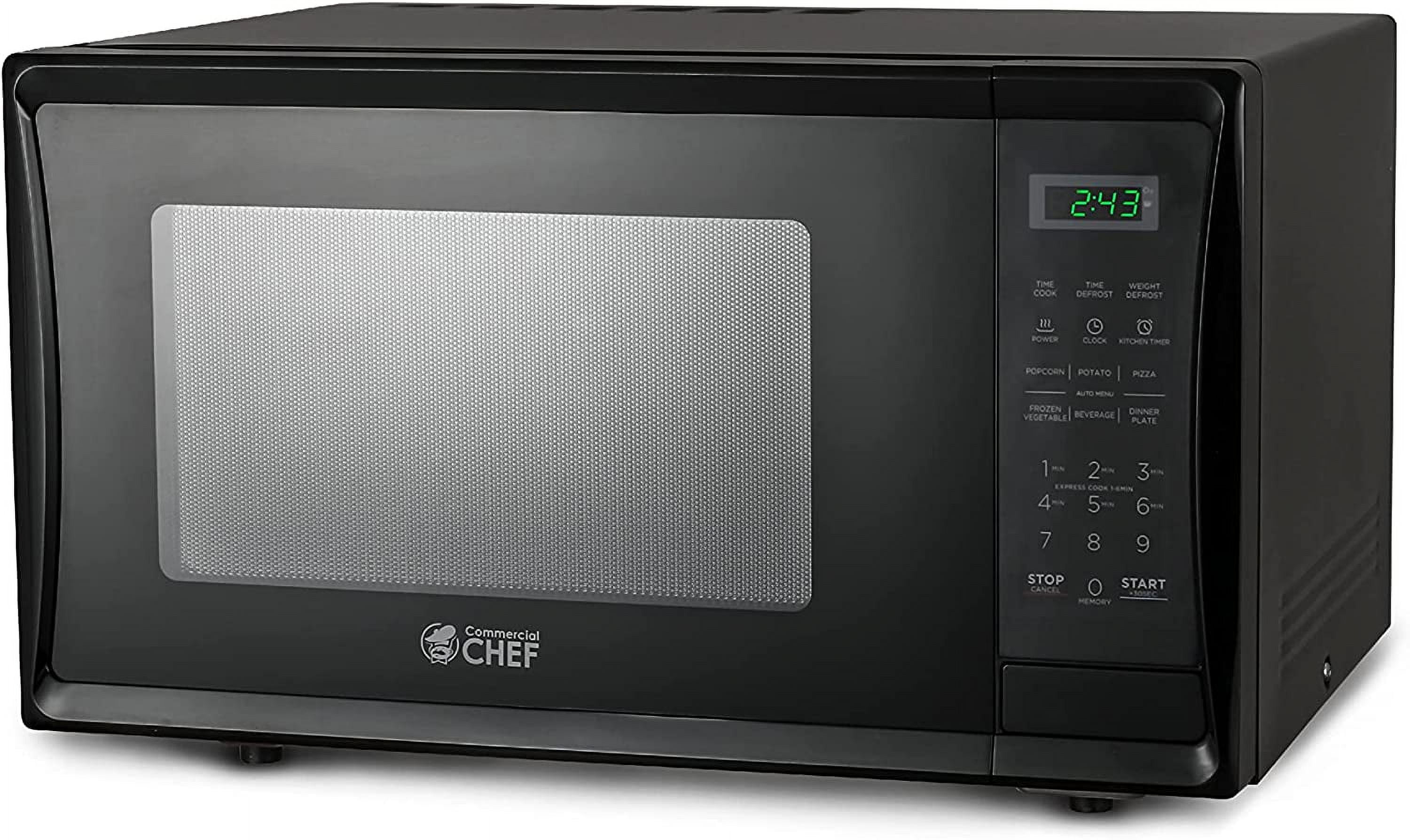 simple Commercial Chef Countertop Microwave 1.1 Cubic Feet Black With