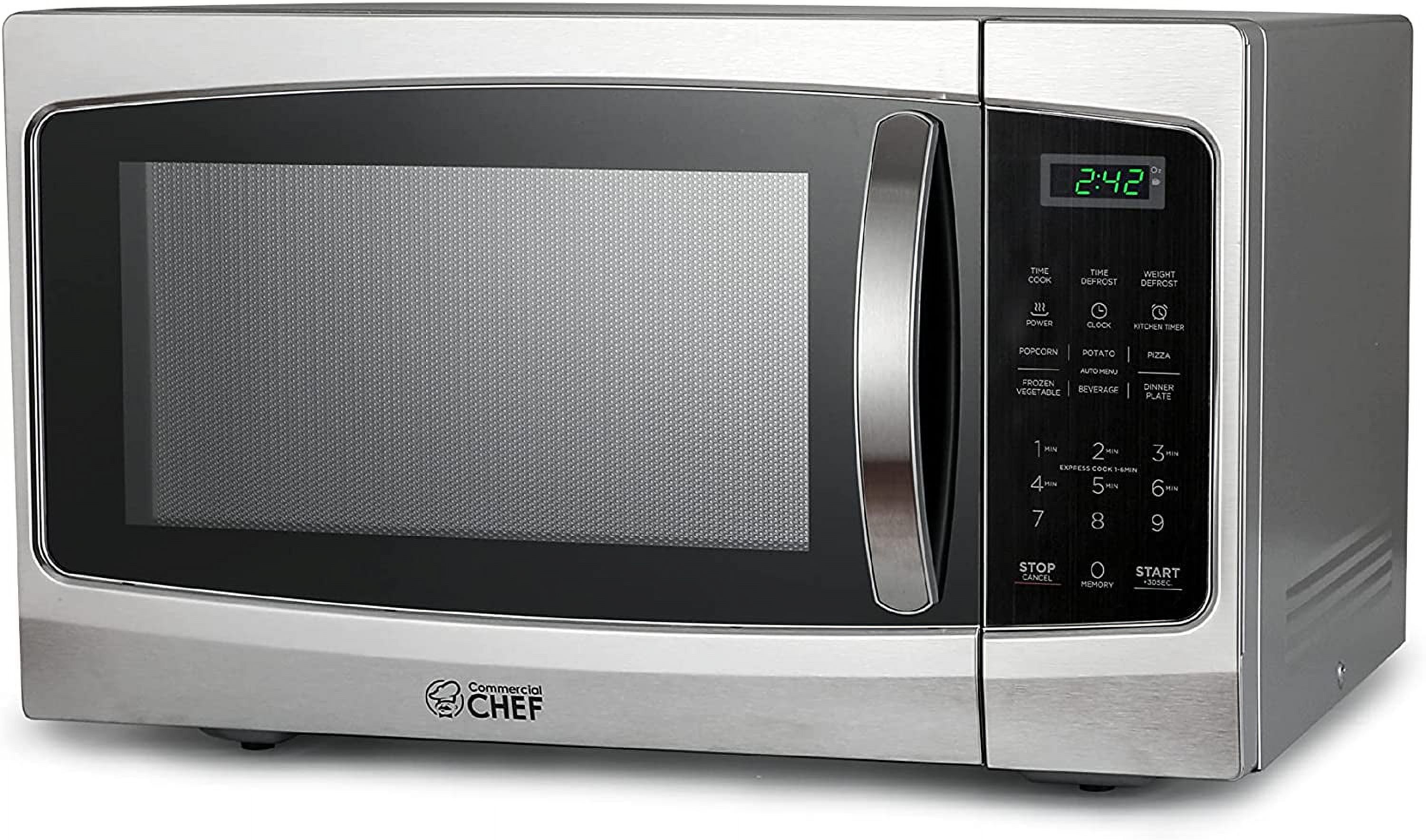 simple Commercial Chef Countertop Microwave 1.1 Cubic feet White