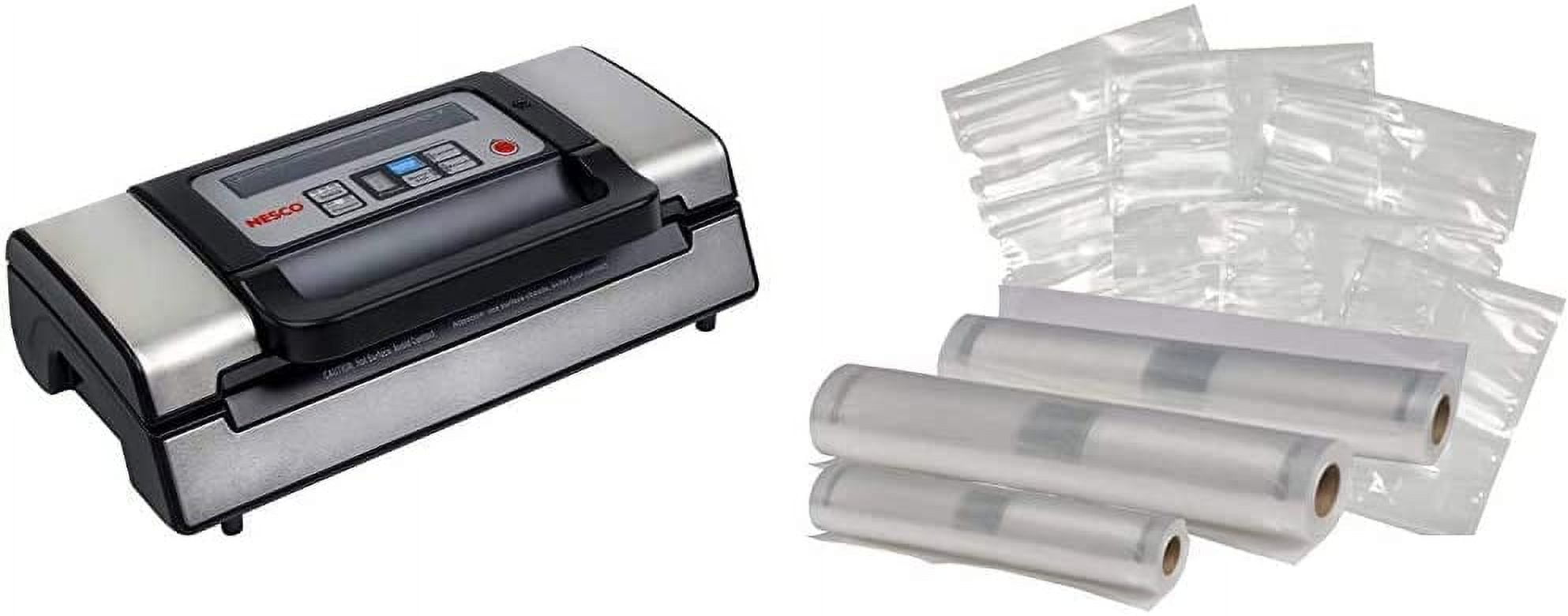 simple Nesco Deluxe Food VS12 Vacuum Sealer 130 Watts Kit Bags