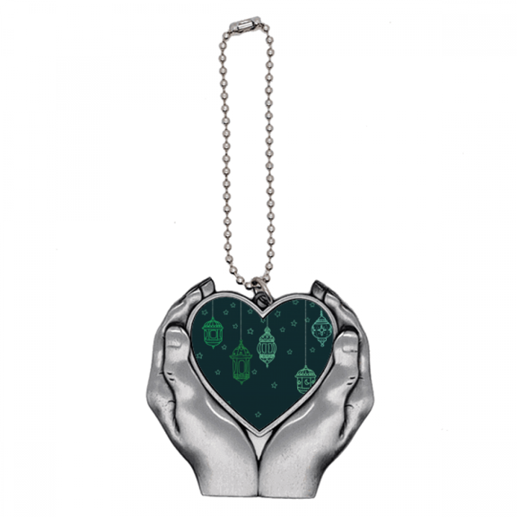 simple geometric shapes pattern Car Keychain Heart Pendant Ornament Charm