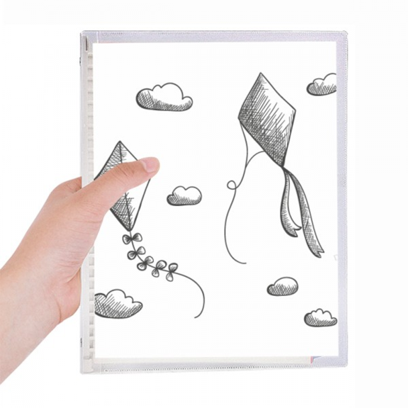 simple geometry hand painted kite pattern notebook loose diary refillable journal statiry