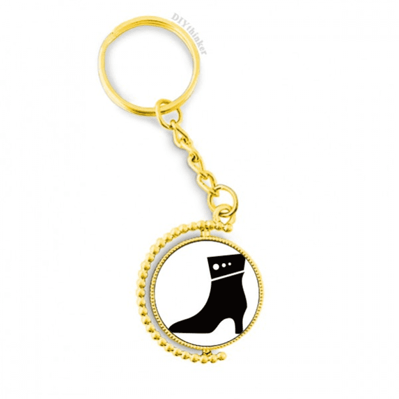 simple graphics high heels black outline metal connector key chain accessory en keyholder