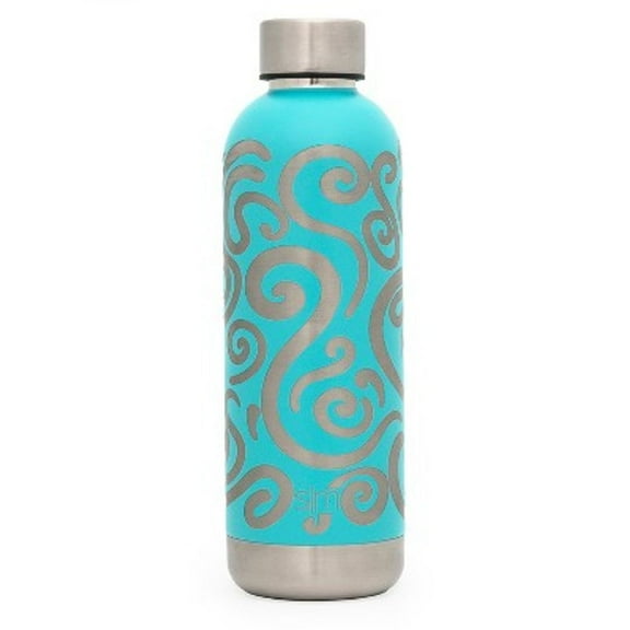 simple modern bolt curtis 17oz water bottle stainless steel Caribbean blue