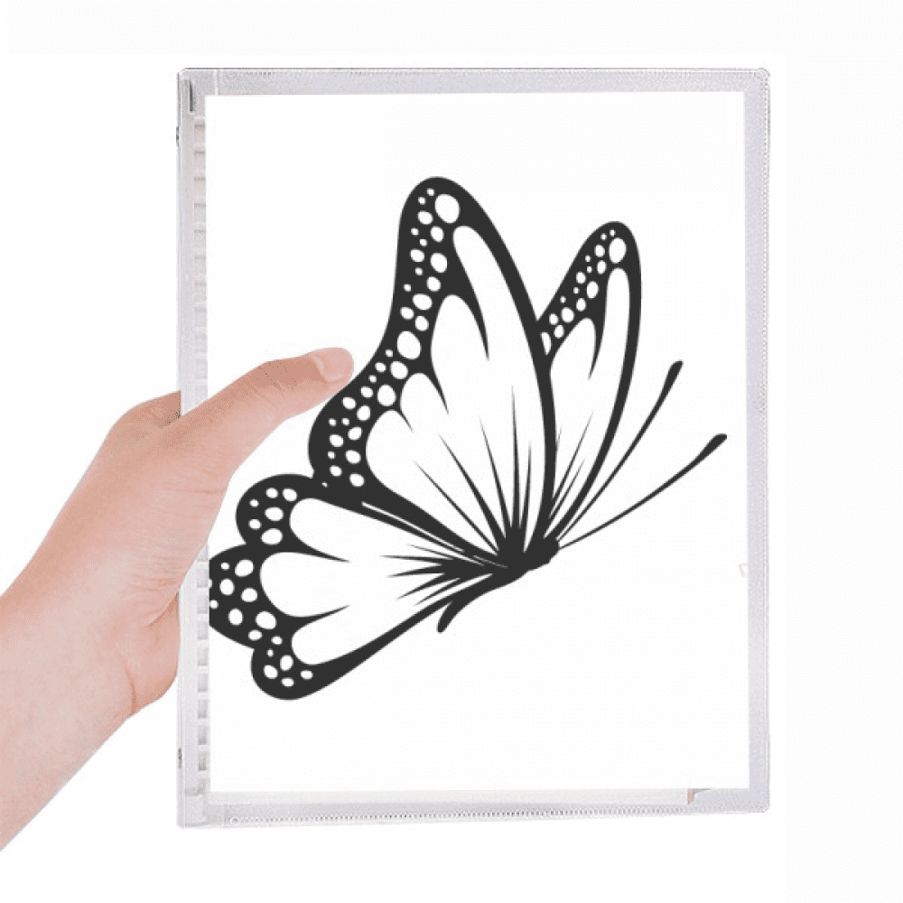 simple vintage in black notebook loose diary refillable journal statiry