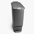 thumbnail image 1 of simplehuman Kitchen Trash Can, 10.6 Gallon Plastic Step Garbage Bin with Secure Slide Lock Lid, Gray, 1 of 5