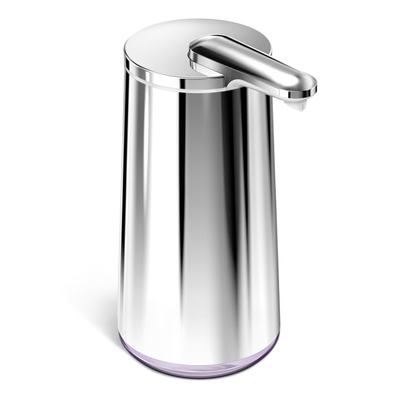 Open Box simplehuman 10 oz. Touch-Free Automatic Rechargeable Sensor Foam Soap Pump with Refillable Cartridge, Polished Stainless Steel