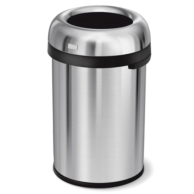 simplehuman Kitchen Garbage Can, 115 Liter / 30 Gallon Bullet Open 