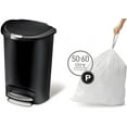 thumbnail image 1 of simplehuman 13 Gallon Trash Can and 200 pcs Code P Trash Bag Combo, 1 of 4