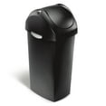 thumbnail image 1 of simplehuman 16 gal Plastic Swing Lid Kitchen Trash Can, Black, 1 of 5