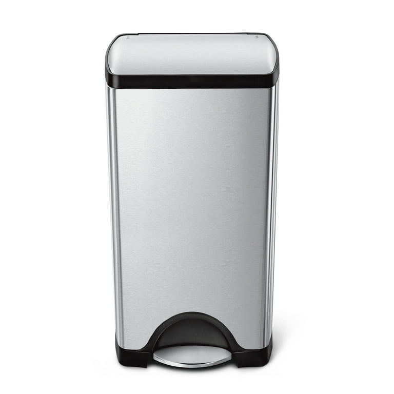 simplehuman 30L/8 Gallon Pedal Opener, Top Foot Opening Stainless