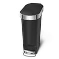 thumbnail image 1 of simplehuman 40 Liter / 10.6 Gallon Slim Kitchen Step Trash Can with Liner Rim, Black Plastic, 1 of 4
