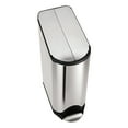 thumbnail image 1 of simplehuman 40 Liter / 10.6 gal Stainless Steel Dual Compartment Butterfly Lid Kitchen Step Trash Can Recycler, Brushed, 1 of 5