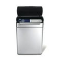 thumbnail image 1 of simplehuman 48 Liter / 12.7 Gallon Touch-Bar Kitchen Dual Compartment Trash Can Recycler, Brushed Stainless Steel, 1 of 5