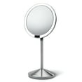 thumbnail image 1 of simplehuman 5" Round Mini Travel Sensor Makeup Mirror, 10x Magnification, Rechargeable, Brushed Stainless Steel, 1 of 2