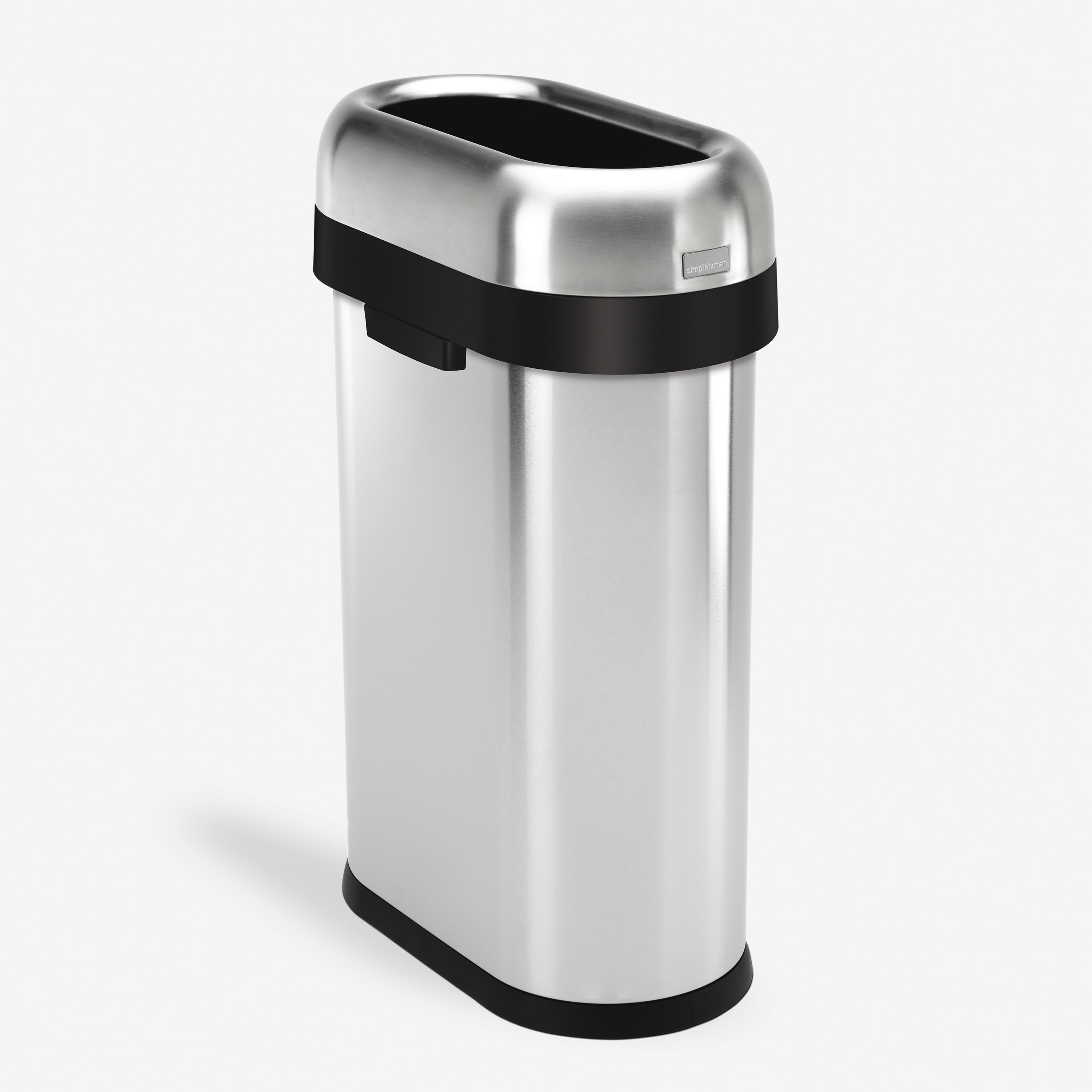 Slim Stainless Steel 13 Gallon Open Top Trash Can