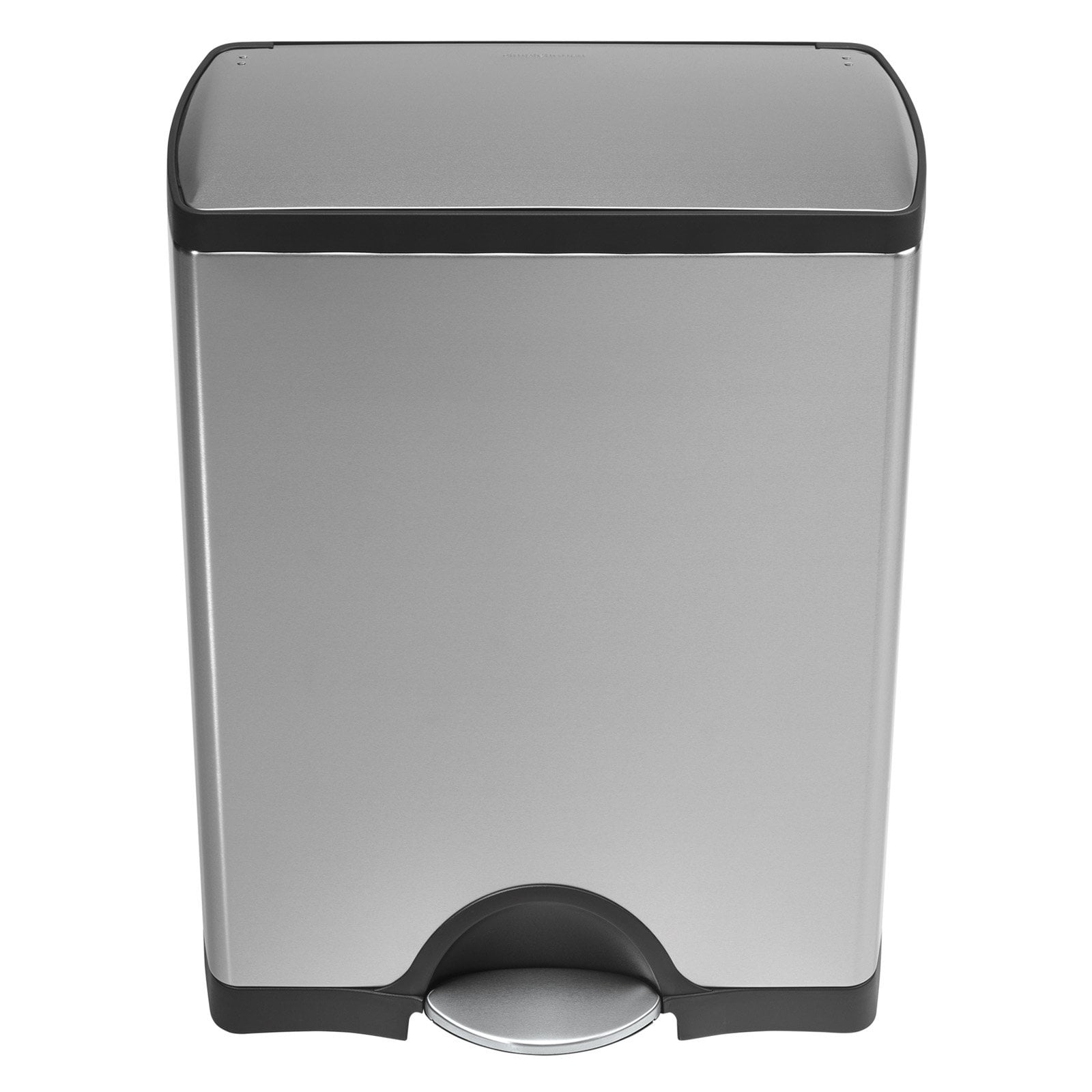 simplehuman 50 litre rectangular step can, fingerprintproof stainless