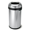 thumbnail image 1 of simplehuman 60 Liter / 16 Gallon Bullet Open Top Trash Can, Commercial Grade Heavy Gauge Brushed Stainless Steel, 1 of 2