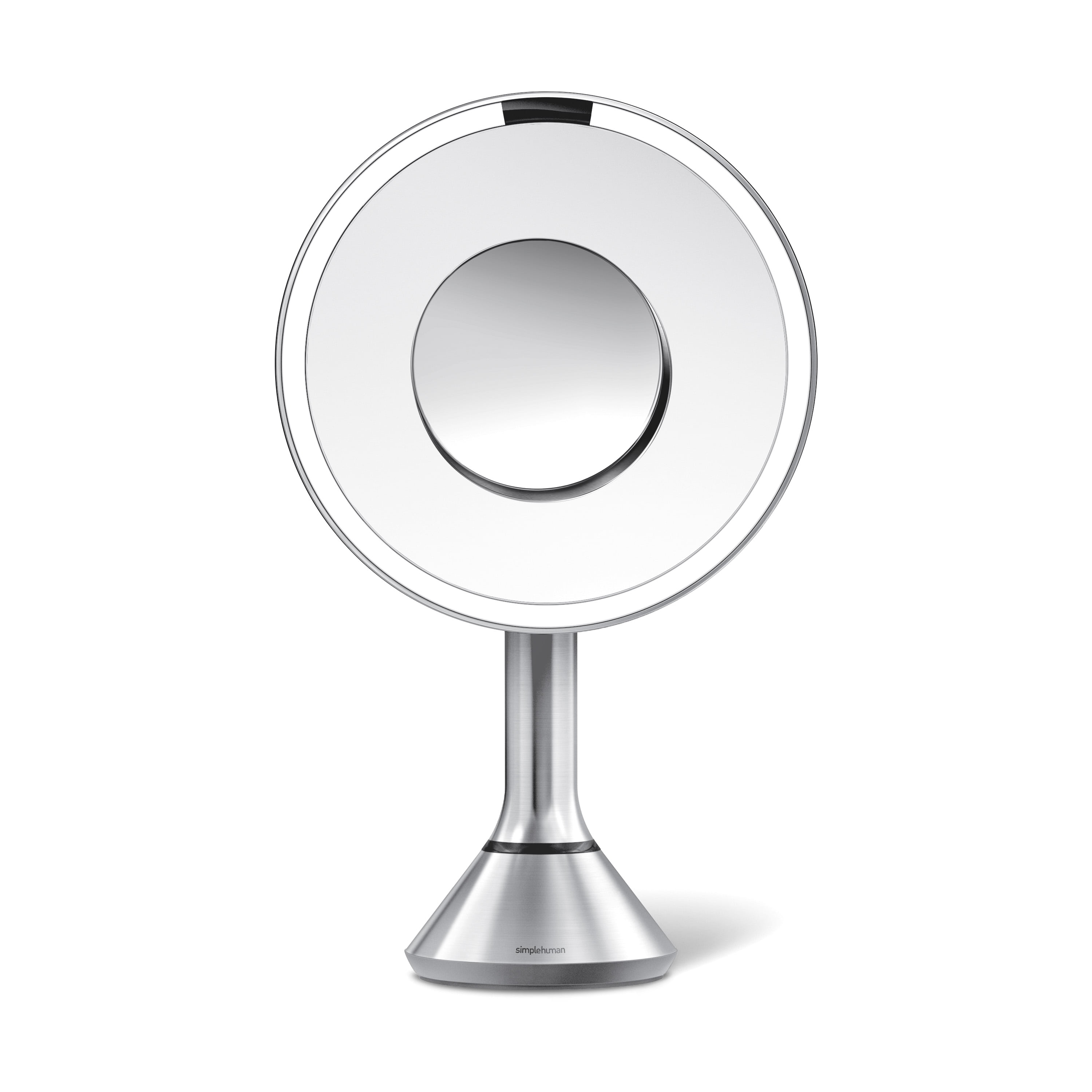 "simplehuman Smart Rechargeable 8"" Round Sensor Makeup Mirror, 10x