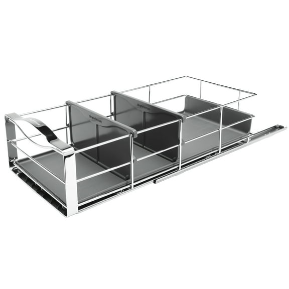simplehuman 9 inch Pull-Out Kitchen Cabinet Organizer, Heavy-Gauge Steel Frame