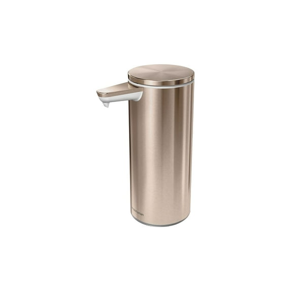 simplehuman 9 oz. Touch-Free Automatic Rechargeable Sensor Liquid Soap Dispenser, Rose Gold Stainless Steel