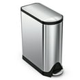 thumbnail image 1 of simplehuman Butterfly Step Trash Can Fingerprint-Proof Stainless Steel 12 Gallon (CW1897), 1 of 5