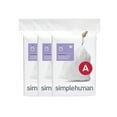 thumbnail image 1 of simplehuman Code A Custom Fit Drawstring Trash Bags, 90 Count, 4.5 Liter / 1.2 Gallon, White, 1 of 4