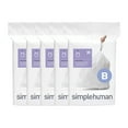thumbnail image 1 of simplehuman Code B Custom Fit Drawstring Trash Bags, 150 Count, 6 Liter / 1.6 Gallon, White, 1 of 4