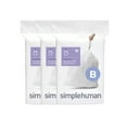thumbnail image 1 of simplehuman Code B Custom Fit Drawstring Trash Bags, 90 Count, 6 Liter / 1.6 Gallon, White, 1 of 4