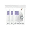 thumbnail image 1 of simplehuman Code D Custom Fit Drawstring Trash Bags in Dispenser Packs, 60 Count, 20 Liter / 5.3 Gallon, White, 1 of 4