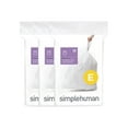 thumbnail image 1 of simplehuman Code E Custom Fit Drawstring Trash Bags in Dispenser Packs, 60 Count, 20 Liter / 5.3 Gallon, White, 1 of 4