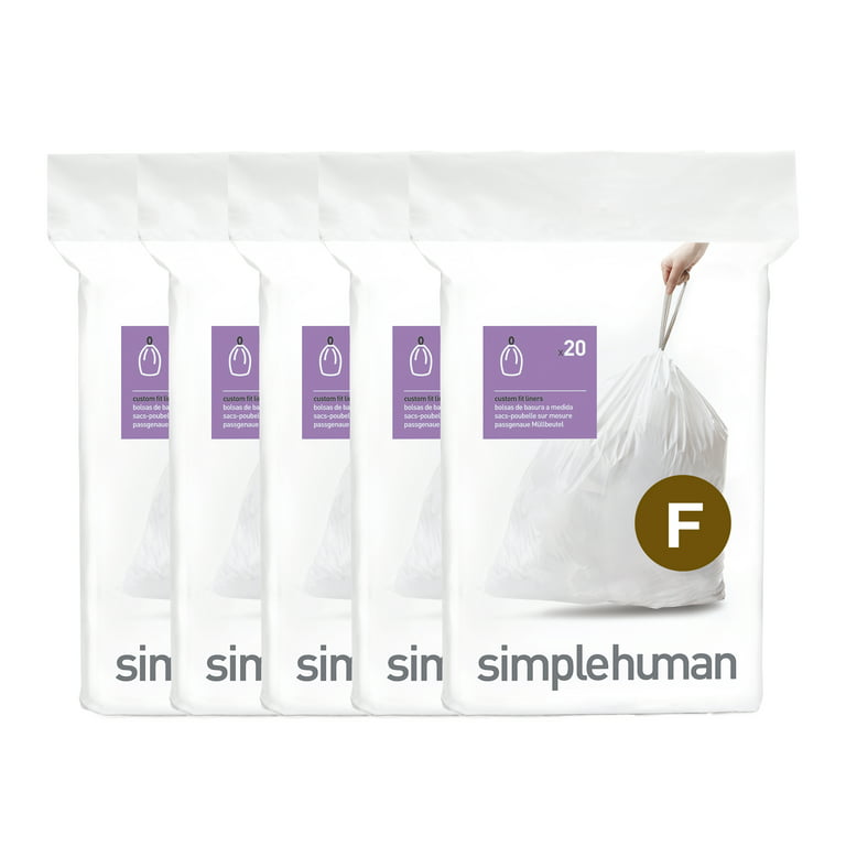 Simple Human Code K Custom Fit Trash Bag Liners - White - 60 Count - Dutch  Goat