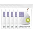 thumbnail image 1 of simplehuman Code G Custom Fit Drawstring Trash Bags in Dispenser Packs, 100 Count, 30 Liter / 8 Gallon, White, 1 of 5
