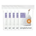 thumbnail image 1 of simplehuman Code H Custom Fit Drawstring Trash Bags in Dispenser Packs, 100 Count, 35 Liter / 9.3 Gallon, White, 1 of 5