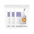 thumbnail image 1 of simplehuman Code H Custom Fit Drawstring Trash Bags in Dispenser Packs, 60 Count, 35 Liter / 9.3 Gallon, White, 1 of 6
