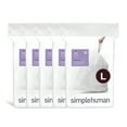 thumbnail image 1 of simplehuman Code L Custom Fit Drawstring Trash Bags in Dispenser Packs, 100 Count, 18 Liter / 4.7 Gallon, White, 1 of 4