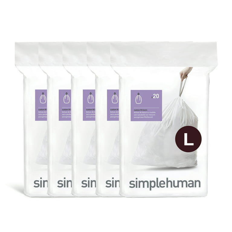simplehuman Code H Custom Fit Liners 100 Pack