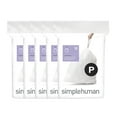 thumbnail image 1 of simplehuman Code P Custom Fit Drawstring Trash Bags in Dispenser Packs, 100 Count, 50-60 Liter / 13.2-15.9 Gallon, White, 1 of 4