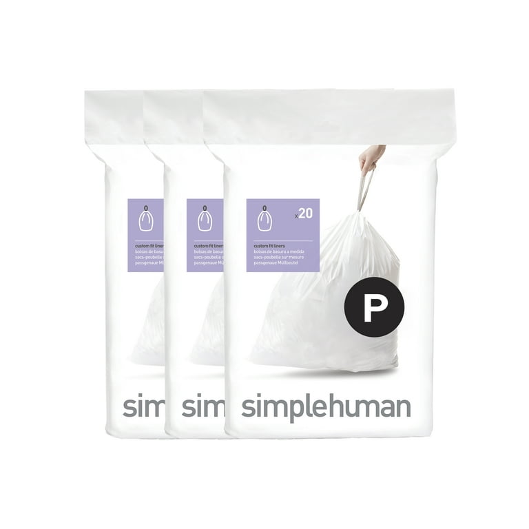 Simplehuman Waste bags Code P - 50-60 Liter (60 pieces) - Coolblue - Before  23:59, delivered tomorrow