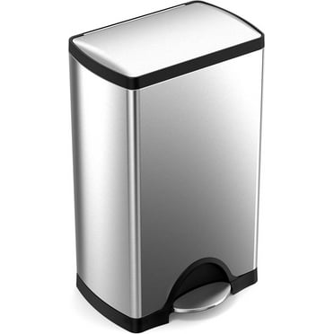 simplehuman Indoor Step Trash Can Brushed Stainless Steel 10 Gal. (CW1814)