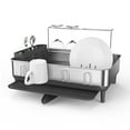 thumbnail image 1 of simplehuman Kitchen Dish Drying Rack, Fingerprint-Proof Stainless Steel Frame, Grey Plastic, 1 of 9