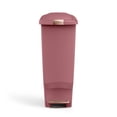 thumbnail image 1 of simplehuman Kitchen Trash Can, 10.6 Gallon Plastic Step Garbage Bin with Secure Slide Lock Lid, Blush, 1 of 6