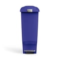 thumbnail image 1 of simplehuman Kitchen Trash Can, 10.6 Gallon Plastic Step Garbage Bin with Secure Slide Lock Lid, Indigo, 1 of 6