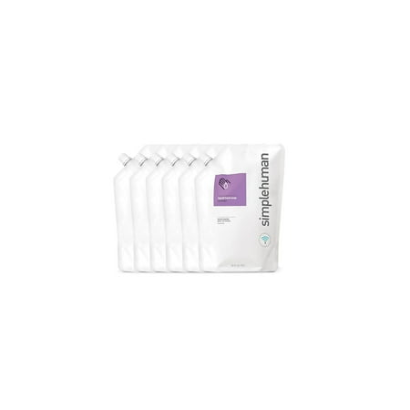 simplehuman Lavender Liquid Hand Soap Refill Pouch, 34 Fl Oz (Pack of 6)