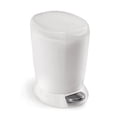 thumbnail image 1 of simplehuman 6 liter/1.6 gallon compact plastic round bathroom step trash can, white plastic, 1 of 2