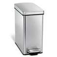 thumbnail image 1 of simplehuman Profile Step Trash Can Stainless Steel 2.6 Gallon (CW1898), 1 of 5