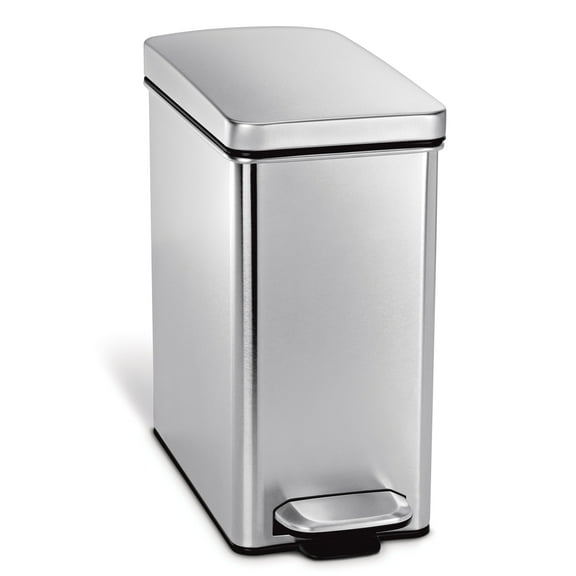simplehuman Profile Step Trash Can Stainless Steel 2.6 Gallon (CW1898)