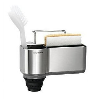 simplehuman Square Push Soap Pump With Sponge Caddy 8 34 H x 5 18